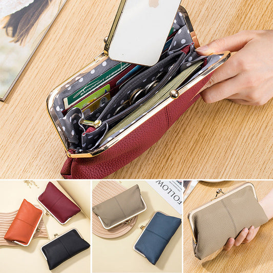 Long wallet made of genuine leather-EN