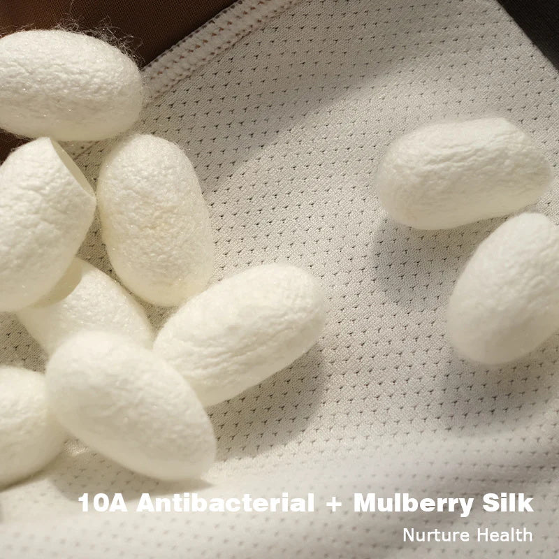 (3 vnt.) Elegantiški Ice Silk vyriški apatiniai iš Mulberry Silk antimikrobinės vyriškos bokserinės kelnaitės-LT
