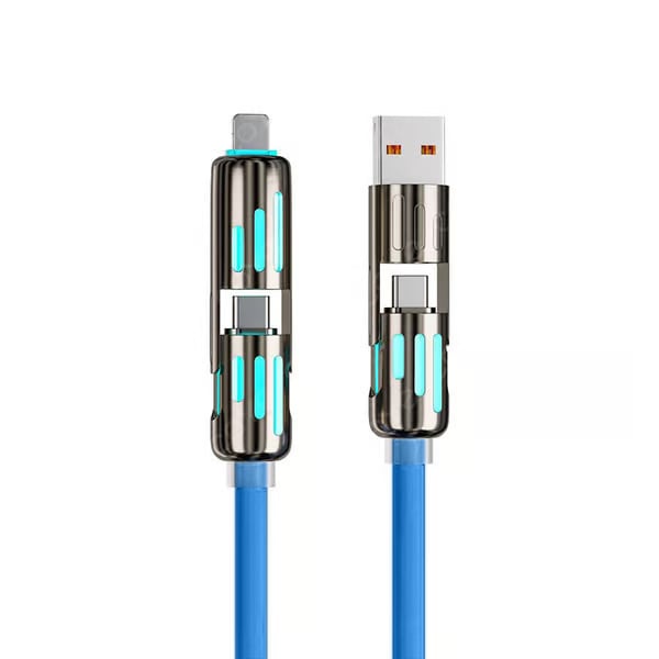 🔥4 viename USB įkrovimo laidas, greitas įkrovimas⚡-LT