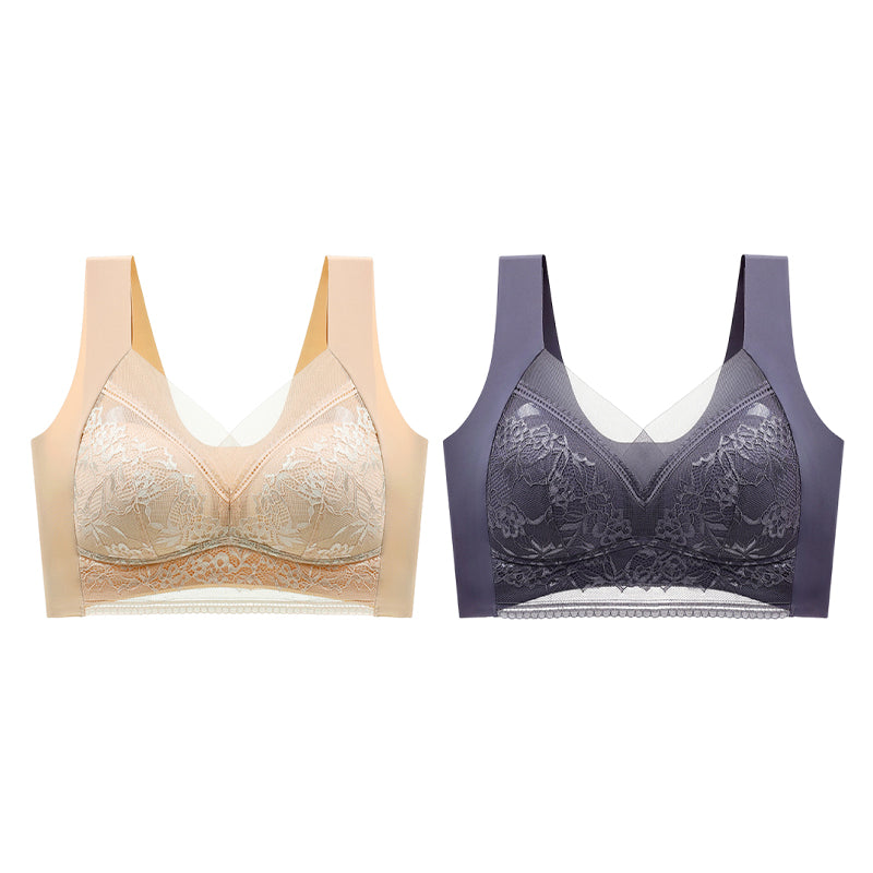 👙 Odličen udoben in mehak ženski nedrček iz čipke brez žice【✨1 + 1 gratis】-SL