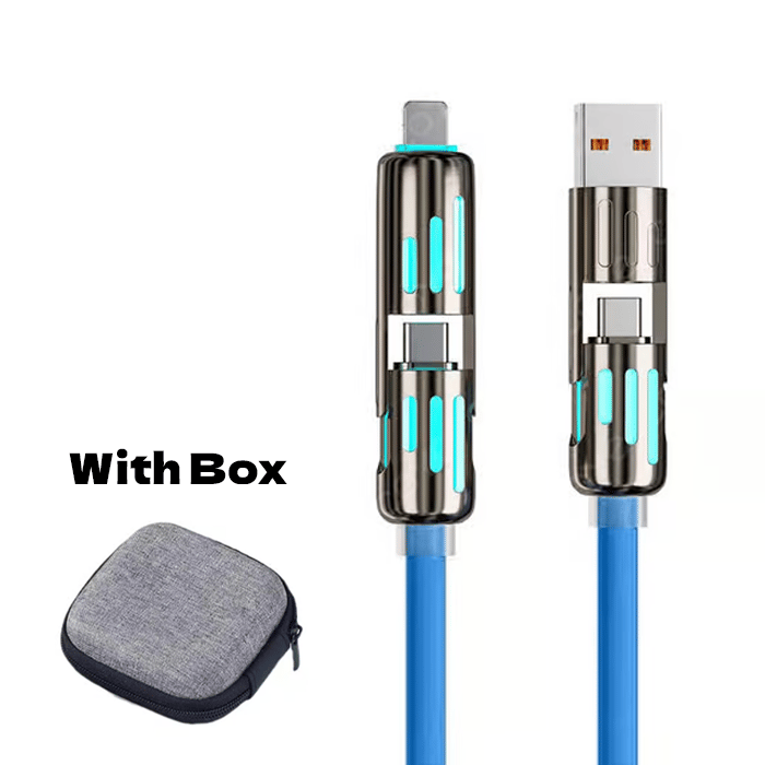 🔥Καλώδιο φόρτισης USB 4 σε 1, Γρήγορη φόρτιση⚡-GR