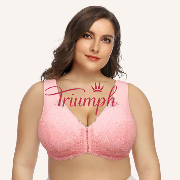 Triumph - (3 τεμ.) Σουτιέν 5D με χυτό κλείσιμο μπροστά και στήριξη χωρίς σύρμα-GR
