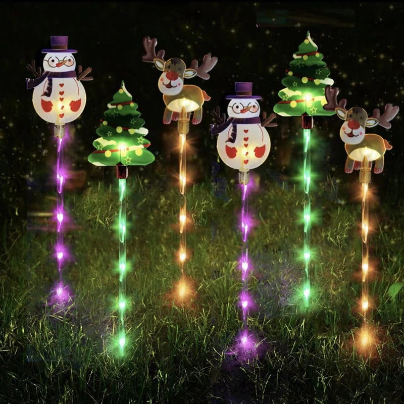 🎄🎁Συσκευασία 6 κινούμενων χριστουγεννιάτικων φωτιστικών-GR
